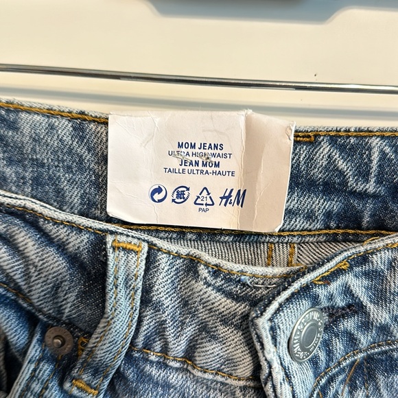 H&M Denim Mom Jeans Button Fly NWT SZ 4 - Picture 5 of 13